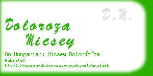 doloroza micsey business card